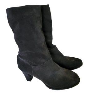 Black Suede Wide Width Boots